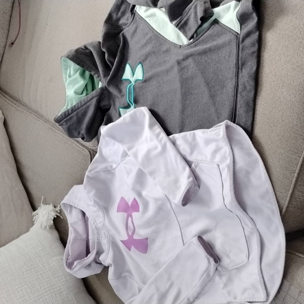 Girls Under Armour Sweatshirts, Lot of 2 Hooded Sweatshirts
